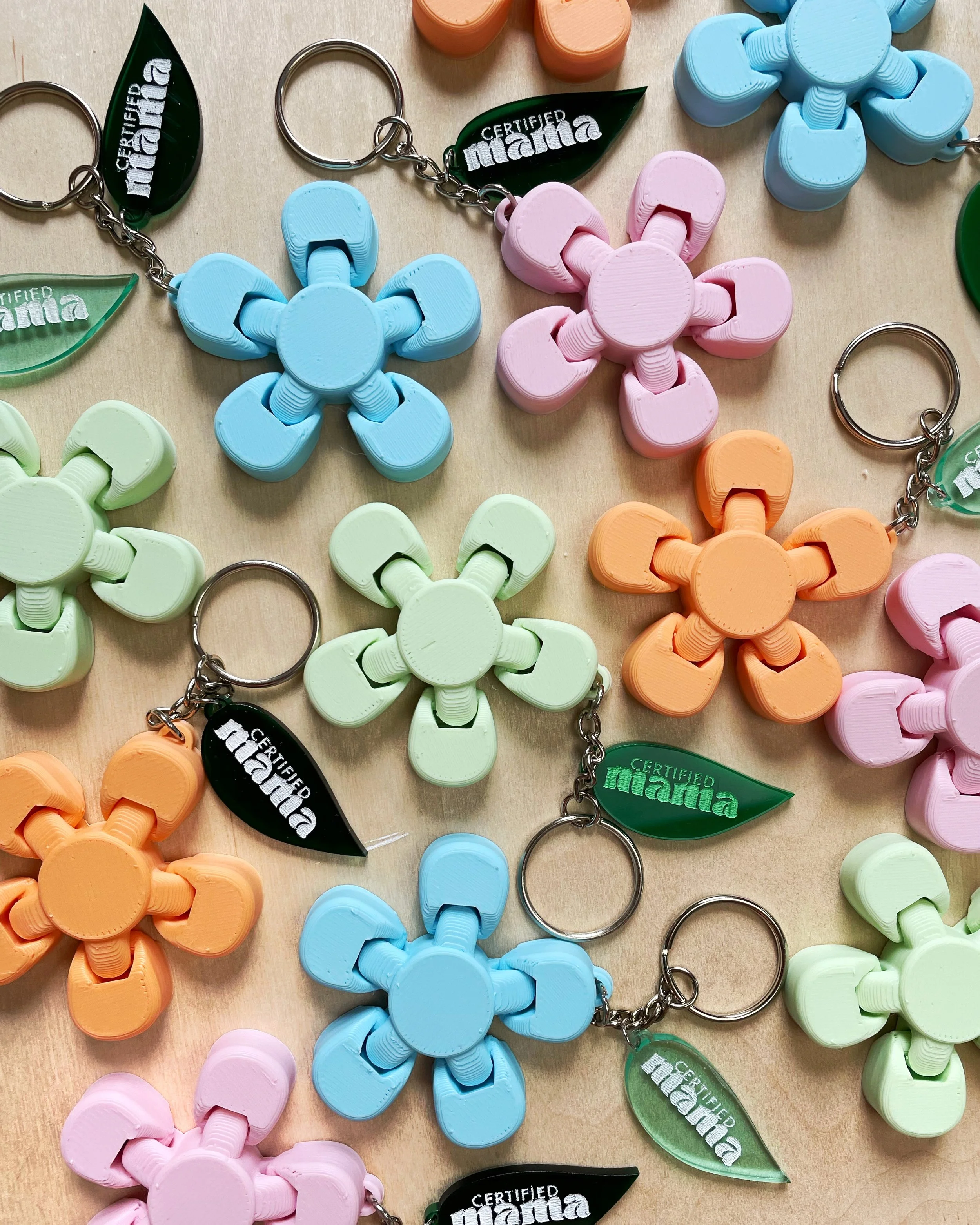★Fallett★ Flower Keyring Padded Bag Mint Snapseed+165.jpg